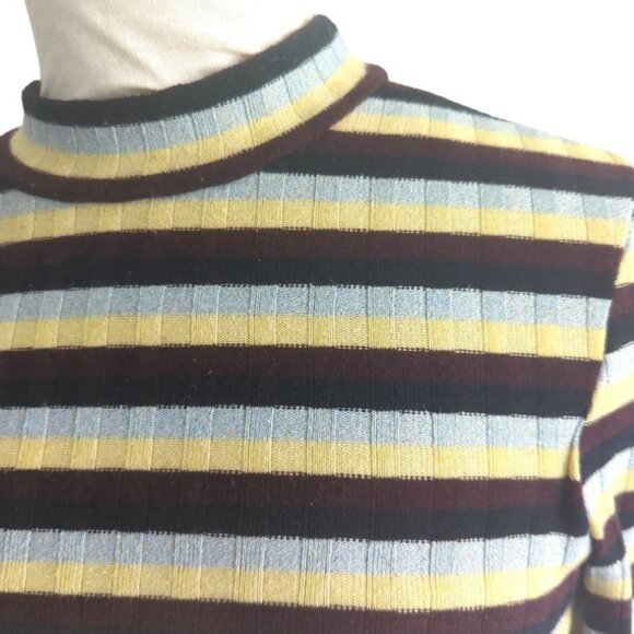 Zara Striped Metallic Ribbed Knit Midi Dress - Picture 4 of 4